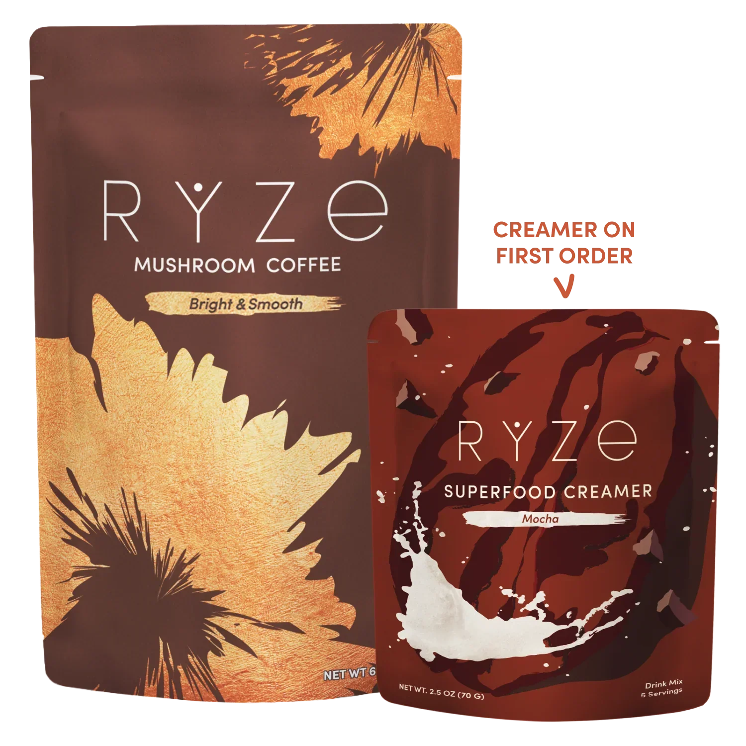 Mushroom Coffee + Mocha Creamer Set Z3
