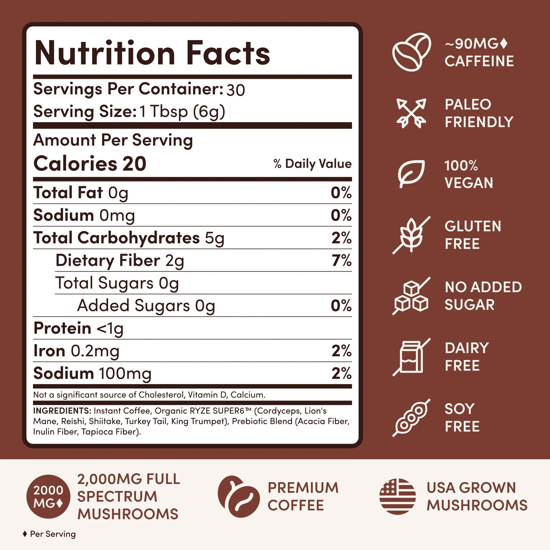 Mushroom Coffee 30 Servings I9