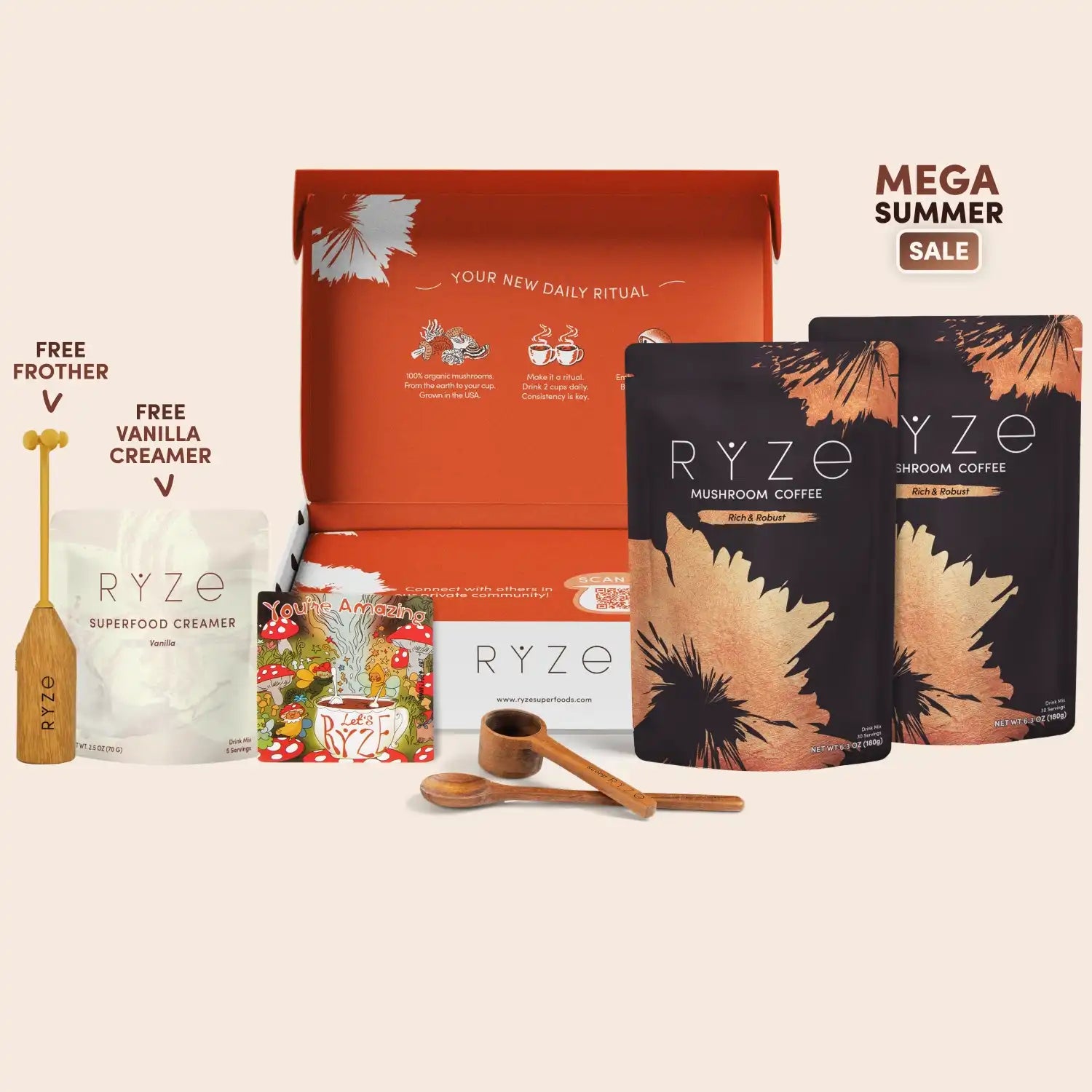 Mushroom Coffee Dark Roast Starter Kit (60 servings) Y4