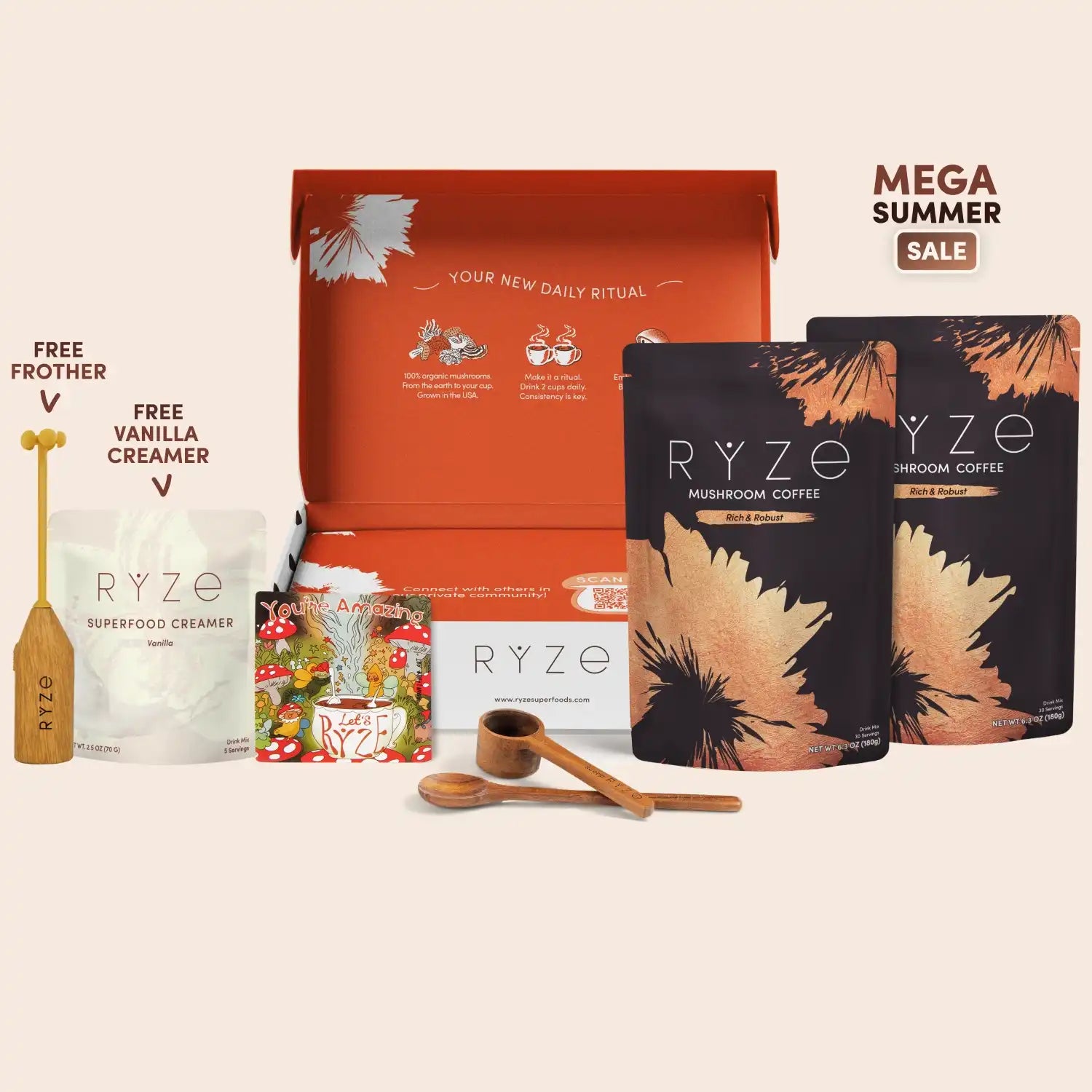 Mushroom Coffee Dark Roast Starter Kit (Upgrade) A5