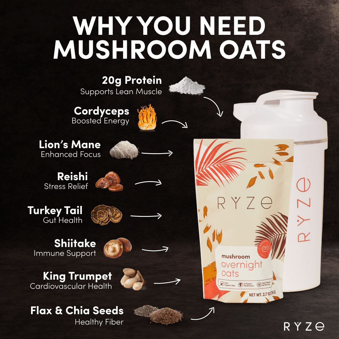 Mushroom Overnight Oats Pack (28 Servings) O2