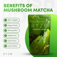 RYZE Organic Mushroom Matcha Starter Kit (60 servings) X9